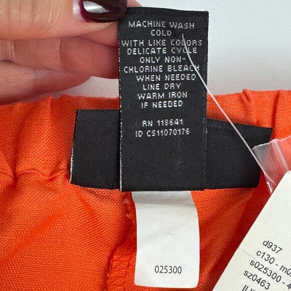 Lane Bryant NEW Coral Pink Linen Blend Elastic Waist Capri Wide Leg Plus Size 26 - Picture 9 of 9